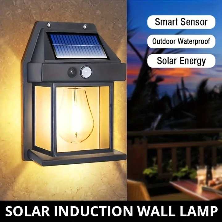 Waterproof Solar Interaction Wall Lamp With Motion Sensor Security Light